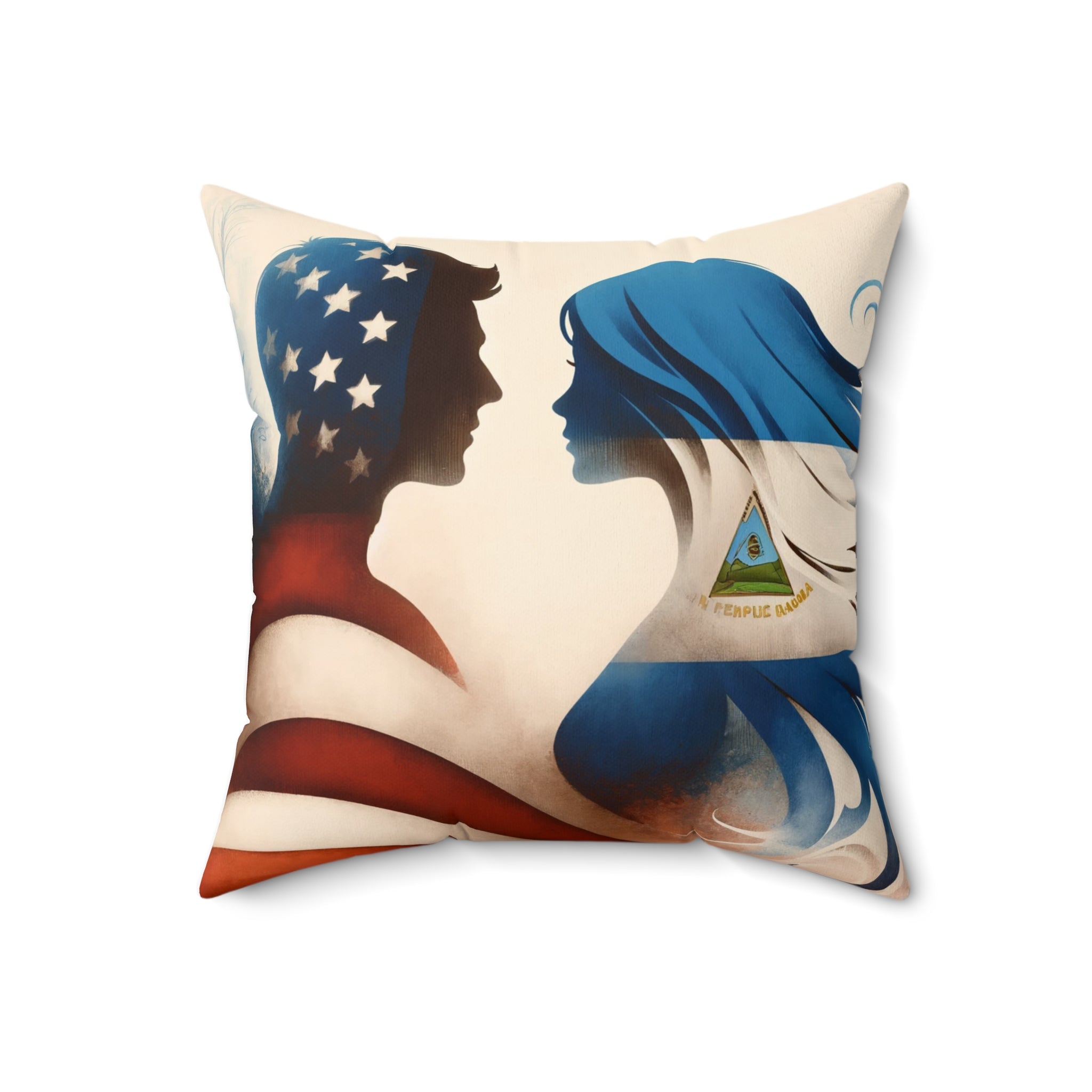 "Your World Life" Patriotic Couples Pillow | Personalized (Custom) Home Decor
